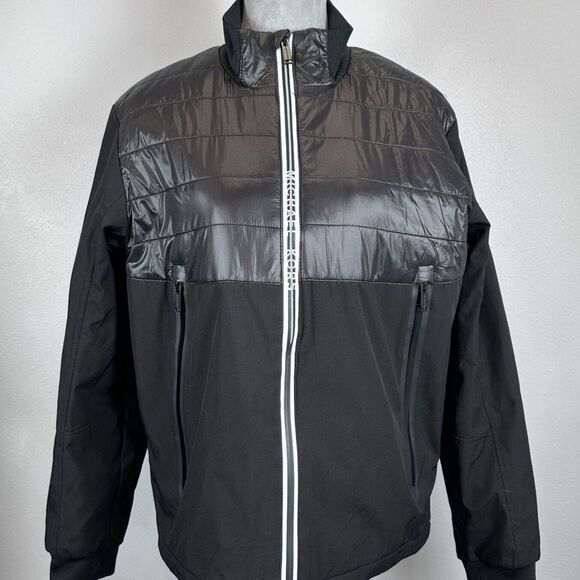 Michael Kors Mix Media Soft Shell Knit Collar Jacket Travel Engineered Mens S - Picture 1 of 16